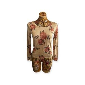 Kate Hill gold top floral petite small